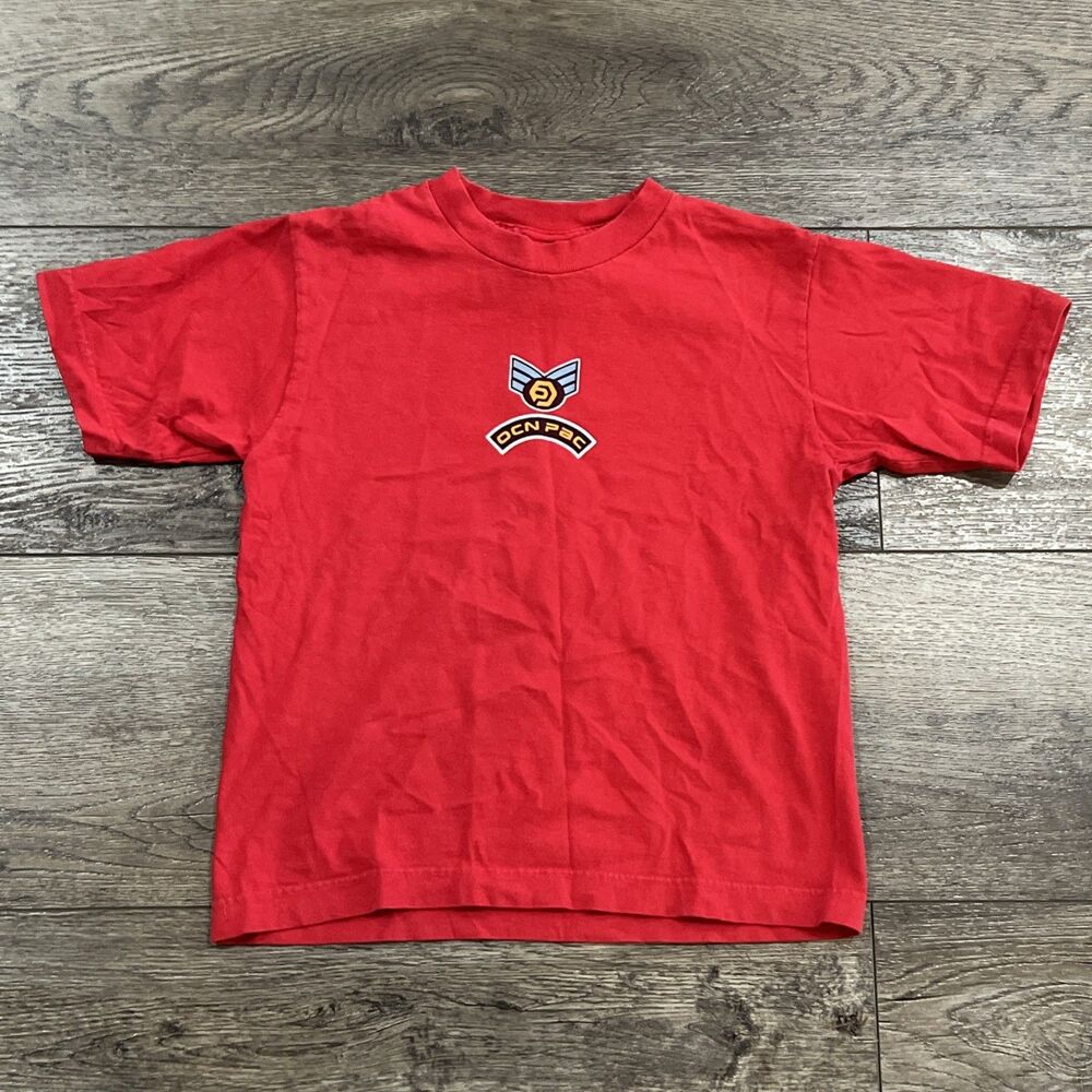 Vintage 90s Y2K Ocean Pacific OP Red Surf Tee T-Shirt - Kids Size 6